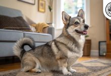 Swedish Vallhund at home
